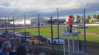 Super Saloon cars at Waikaraka Park Easter Derby Auckland 2018