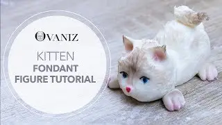 Cat cake topper | Fondant cat | Cat cake decorations ֻ| How to make icing figures for birthday cake