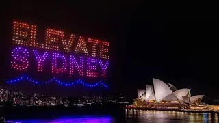 Elevate Sydney drones show 2023 \ 600 choreographed drones Sydney sky show
