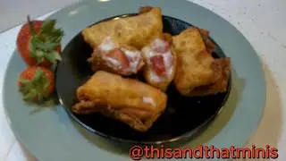 Strawberry Cheesecake Chimichangas 🍓  #strawberry  #appetizer #cheesecake #recipe 