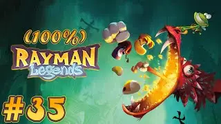Zagrajmy w: Rayman Legends (100%) #35 Morze Szczęśliwości, Przeklęta płetwa i Pływanie z gwiazdami
