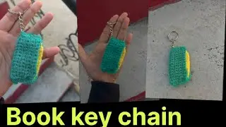 Crochet 🧶 Book 📖 Keychain 