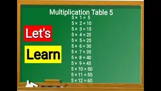 #tableof5 #learnmath #oceanofknowledge  This video shows Multiplication Table 5.