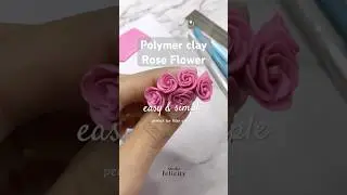 Polymer clay rose flower making | easy & perfect for filler pieces #polymerclay #rose #tutorial #diy