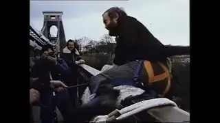 Celebrating the world's first bungee jump