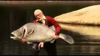 Bad grandpa fishing scene