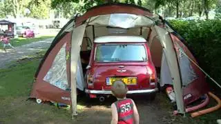 Mini Cooper Camping in a Tent!