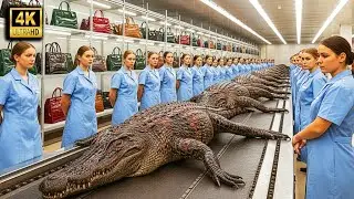 How CROCODILE Skin converted to Luxury Handbags?  | Factory Inside Process ASMR | Factronez