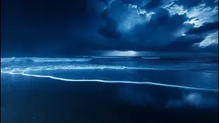 🏝️🌊 Serene Seaside at Night &ndash; Gentle Ocean Waves for Stress Relief and Sleep 🌙💫