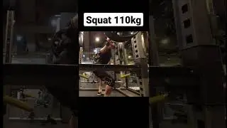 230322 squat 110kg #squatchallenge #gymmotivation #fitness #squats #workout