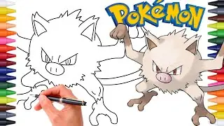 Comment Dessiner LE POK&Eacute;MON F&Eacute;ROSINGE (Mankey) FACILEMENT! #056 | G&Eacute;N&Eacute;RATION 1