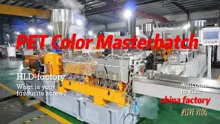 PET Color Masterbatch Pelletizing Line / Twin Screw PET Plastic Granulator