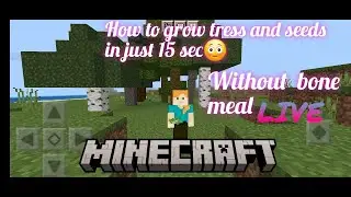 Trick to grow seeds and saplings within 10 sec without bone meal  MINECRAFT