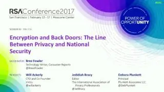 Encryption and Back Doors: The Line between Privacy and National Security