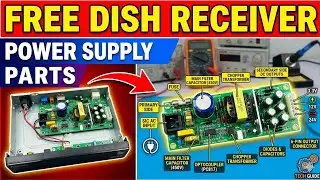 Free dish receiver power supply (SMPS) me lagne wale parts ke naam | Dd free dish repair idea live 