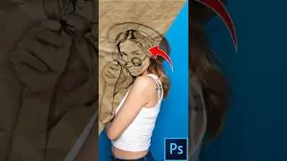 Turn any photo into a realistic sketch in Photoshop ✏️🖼️#photoshoptutorial  #photoediting #shorts
