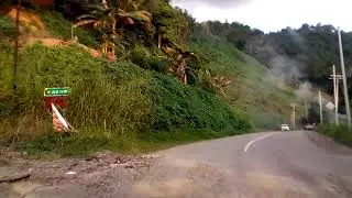 Driving from Menggatal Town to Kokol Hill