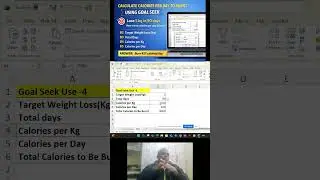 How Many Calories Should You Burn Per Day. Excel Goal Seek Real Life Example