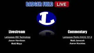 Marble Falls Mustangs vs. Lampasas Badgers pre-game and band performance light delay