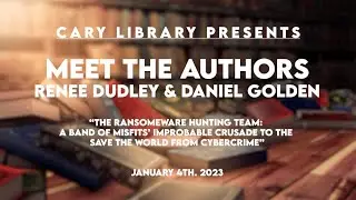 Meet The Authors - Renee Dudley & Daniel Golden. 