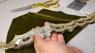 Velvet के सूट का एकदम नया और Trendy Design / Winter Special Velvet Kurti Design with Sequin Lace