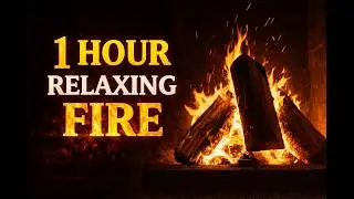 Real Fireplace for Relaxing Evenings | Real Burning Logs | 1 Hour | Pure Sound | (NO MUSIC)