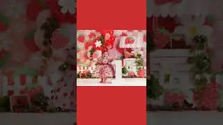 New Photography Backdrop: Strawberry Garden  #backdrops #cakesmash