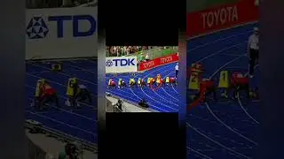 usain bolt  vs  tyson gay 100m race #olympic #sports #100m race #athletics #trending