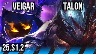 VEIGAR vs TALON (MID) | 5/1/7 | NA Grandmaster | 25.S1.2