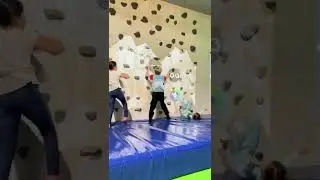 Interactive climbing wall #climber #funnyshorts2022 #funnykidstvs #climbinggym