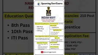 Indian Navy Naval Ship Repair Yard Recruitment 2025 | 210 Apprentice Posts