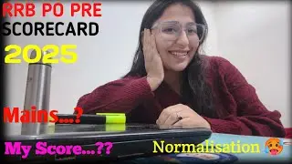 MY RRB PO PRE SCORECARD 2025✅. My score🥵 normalisation ufff🔥🔥 #rrb #education #bankingexam 