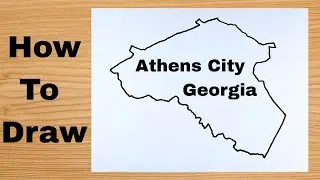 Drawing Athens City Map - United States