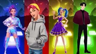 SAJA Girls in the Demon Beat 🔥 | Tiles Hop K-POP Edition