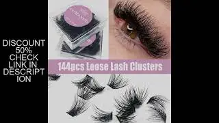 144pcs Loose Lash Segmented Cluster Individual Russian Wispy C/D Curl Cluster Lashes Extension DIY A