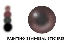YT #Shorts  | Photoshop tutorial| Painting realistic eye ball (iris) in photoshop. Time lapse video.