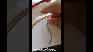 Stem with knots 🪡 #threadsofmagic #embroidery