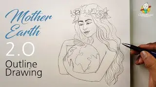 Mother Earth 2.0 Drawing Step By Step Video | How To Draw Earth Day Poster