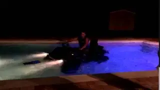 can-am 1000 ATV in swimming pool SEND IT