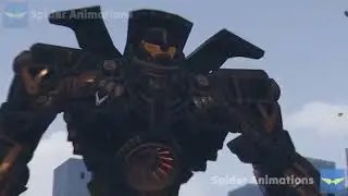 Gipsy Danger & Crimson Typhoon vs Obsidian Fury - Choro-Q HG 4: Mech City Brawl - Fight Scene