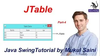 #35.4 Java Swing Tutorial | JTable in Java part-4 | delete a row in JTable