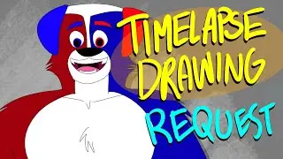 TIMELAPSE DRAWING | REQUEST | Custom Border Collie OC (Not My OC)