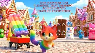 This Rainbow Cat Learned That Sharing Achievements Changes Everything