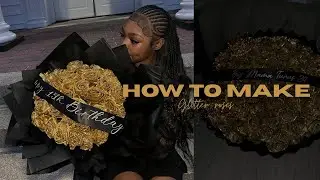 How to make a glitter rose bouquet ✨ How to wrap flower bouquet