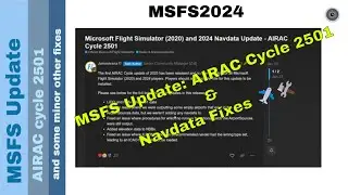 MSFS Update: AIRAC Cycle 2501 & Navdata Fixes ✈️🛠️ | New Navigation Data & Improvements!