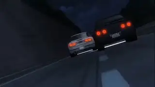 Initial D Legend 1 | Takeshi Nakazato VS Kenji | BNR32 vs RPS13 | (EUROBEAT)
