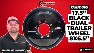 175BD865 - 17.5&rdquo; Black Dual Trailer Wheel 8x6.5&rdquo; | Trailer Parts Unlimited