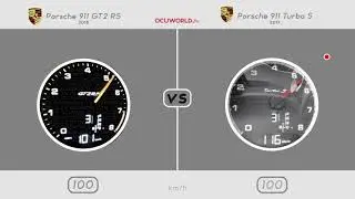 Porsche GT2 RS 2018 vs Porsche 911Turbo S 2017 // 0-280