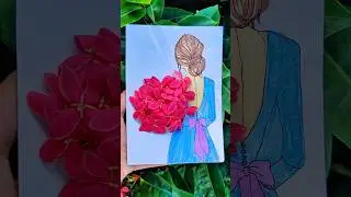 Zhenhina Artwork Creation! 💙💐 #flowers #short #art #satisfying #artwork #zhenhina #shorts