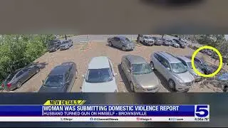 Footage shows man attacking wife before shooting self outside Brownsville Police Station